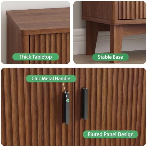 Xixini Fluted Sideboard Buffet Cabinet - Image 6
