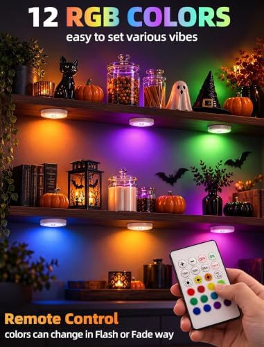 10-PACK Under Cabinet Lighting Rechargeable Puck Lights - Image 3