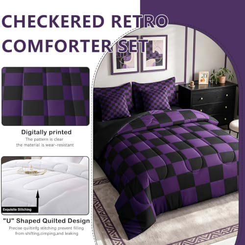 Feelyou Checkered King Comforter Set - Image 2