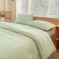 NSNLGSGC Comforter Set, Sage Green Gingham, Twin Size, 2 Pieces by NSNLGSGC