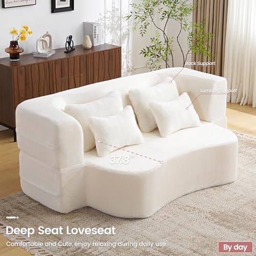 78” Convertible Sofa Bed, Full Size Sleeper Couch - Image 4