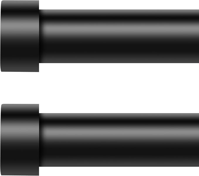 VOIIY 2 Pack Curtain Rods for Windows 48 to 84 Inch, Modern Adjustable Heavy by VOIIYCurtainRods