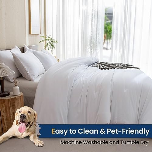 Paxrac White Comforter Full Size, 3 Pieces Boho Comforter Set, Lightweight - Image 6