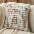 Aeckself Boho Chenille Tufted Pillow Cover 24 x 24 Inch, Decorative Square Big by AECKSELF