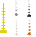 9-Tier Spine Bookshelf Metal Bookcase 5 Colors Vertical Bookshelf Tower Rotating Tall Narrow Bookshelf Ladder Book Rack Indoor (Yellow)