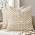 MIULEE Floral Print Decorative Pillow Covers 20x20, Cream Oatmea by MIULEE