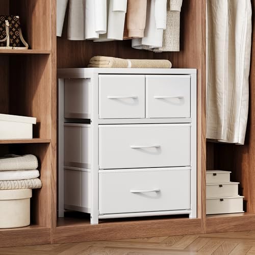 Homeiju Stackable 4-Drawer Fabric Dresser by Homeiju