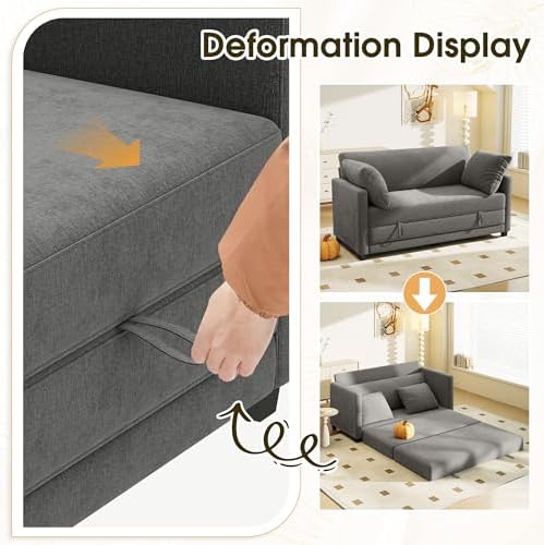 Myroyalsit 65" Convertible Loveseat Sofa Bed, 2-in-1 Folding Sofa Bed - Image 5