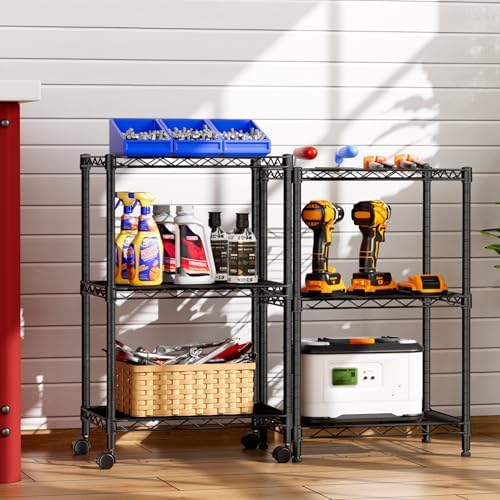 Small Wire 3 Adjustable Shelves Pantry Metal Shelf Floor Organizer - Image 2