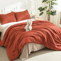 Litanika Twin/Twin XL Comforter Set Burnt Orange by Litanika
