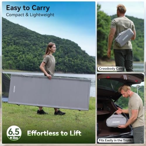 MARCHWAY Lightweight Folding Camping Cot Bed - Image 6