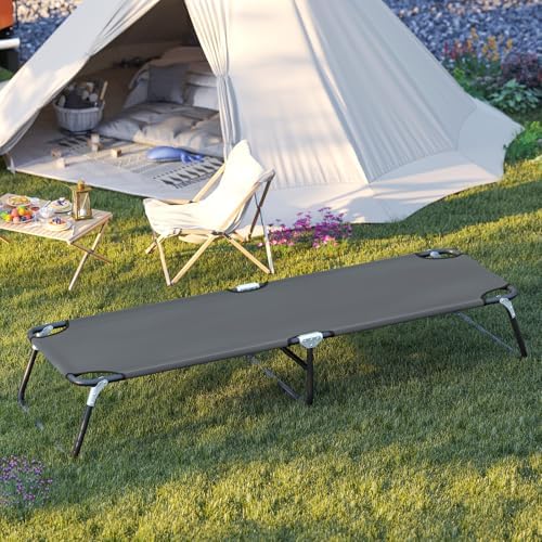 GYMAX Folding Camping Cot, Portable Ultralight Compact Sleeping Cot Bed - Image 7