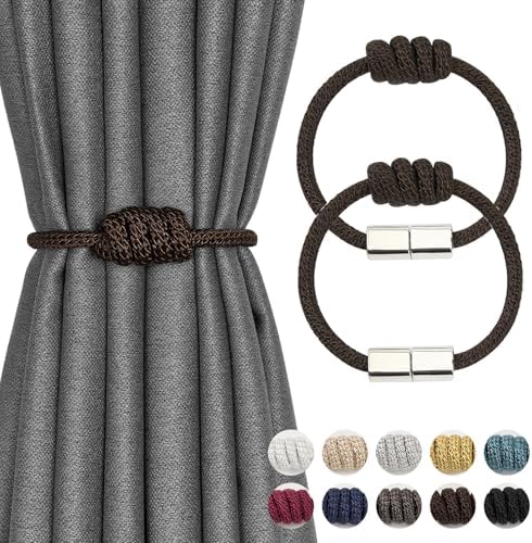 NICEEC 2 Pack Mini Magnetic Curtain Tiebacks Modern Simple Style Drape Tie by NICEEC