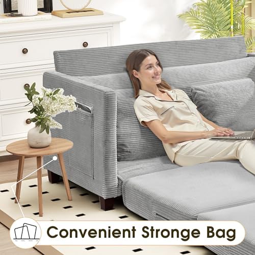 65" Convertible Loveseat Sofa Bed, 2-in-1 Folding Sofa Bed - Image 6