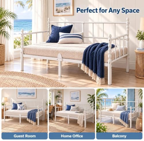14 Inch Modern Twin Daybed, Metal Sofa Bed - Image 5