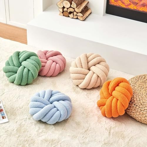 Knot Pillows, 14 Inch Decorative Throw Pillows Round Pillows Cushion, Soft - Image 4