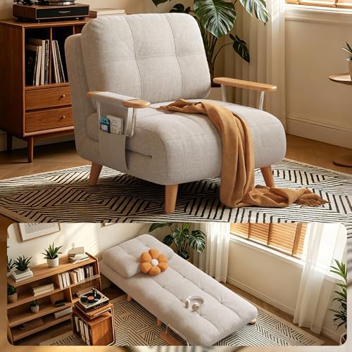 5-in-1 Convertible Sofa Bed, 5-Position Backrest by VakdleOfficial