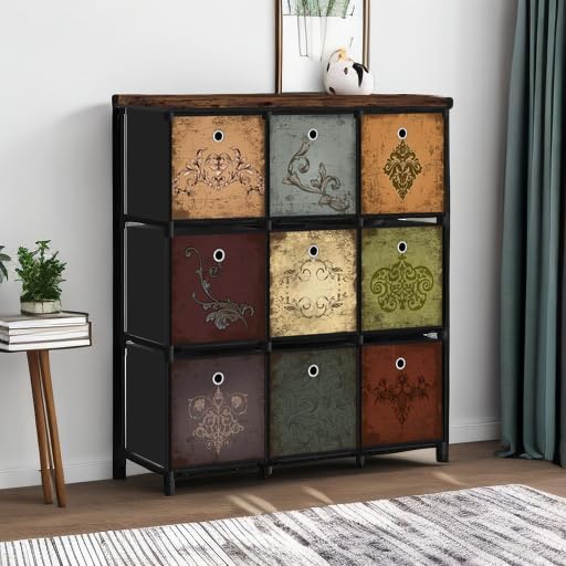VASICAR Fabric Dresser with 9 Drawers, DIY Cube Organizer - Image 5