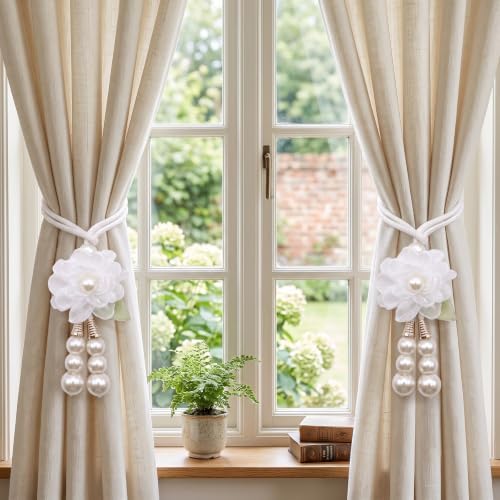 Adjustable Curtain Tiebacks， 4pcs Hand-Woven Rope - Image 3