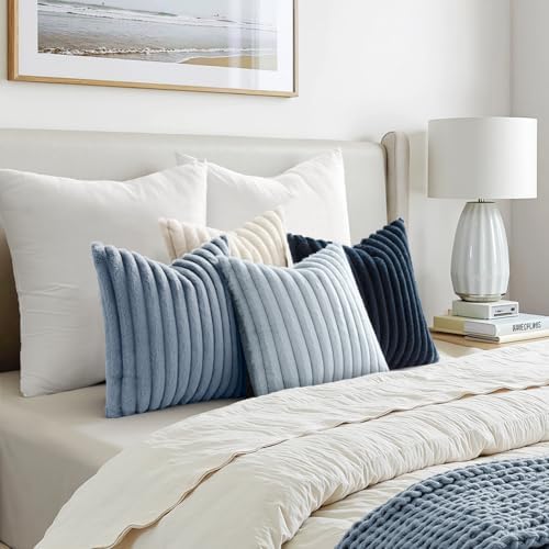 MIULEE Faux Fur Plush Euro Decorative Throw Pillow Covers 24x24 - Image 4