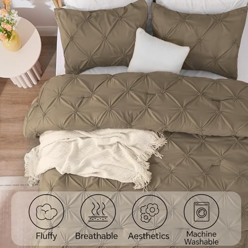 BEDELITE Queen Comforter Set Light Brown, Fluffy & Soft Comforter - Image 5