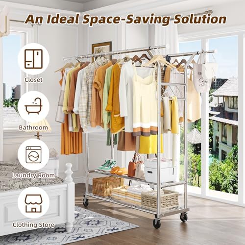 Simple Trending Heavy Duty Clothing Clothes Rack - Image 6
