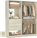 Unikito 61" Closet System, Heavy Duty Wood Closet Organizer by Unikito