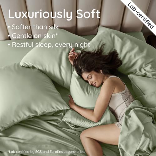 Bambaw King Sheet Set 6pcs – 100% Viscose Derived from Bamboo Sheets, Buttery - Image 4