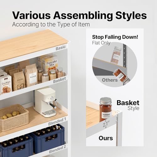 HOMEDANT White 48.1" Deep 5 Tier Storage Shelves Garage Shelving Unit - Image 3