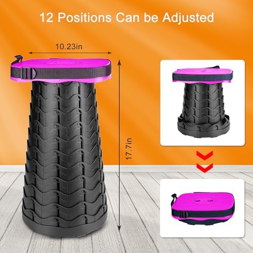 Foldable Camping Stool with Cushion, Portable Folding Stool with Nylon Bag - Image 2