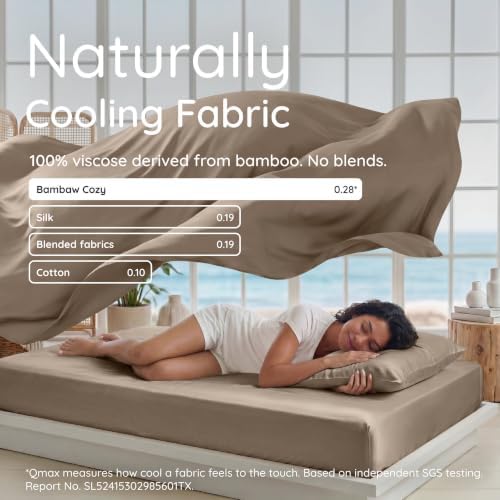 Bambaw 100% Viscose Derived from Bamboo Sheet Set Full Size – 4pcs Cooling - Image 7