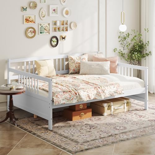 GIANTEX Full Size Daybed, Wooden Daybed Sofa Bed Frame by Giantex