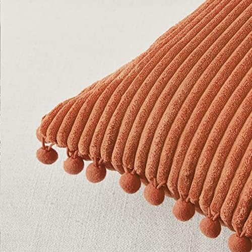 Fancy Homi 2 Pack Rust Lumbar Decorative Throw Pillow Covers 12x24 Inch - Image 4