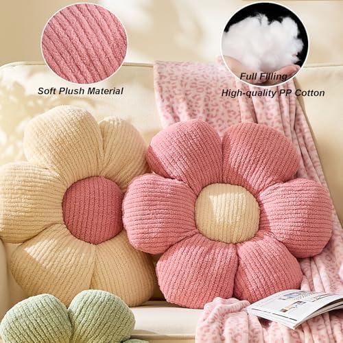 Flower Pillow, Daisy Throw Pillows, Flower Cushion - Image 4
