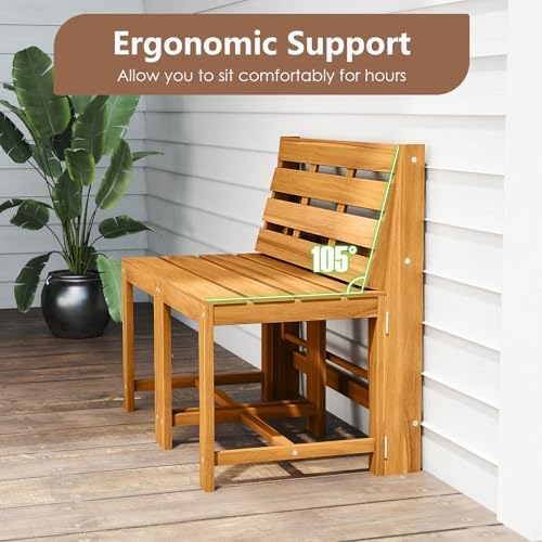 Tangkula 3-in-1 Convertible Bench Bar Table, Patio Convert A Bench - Image 4