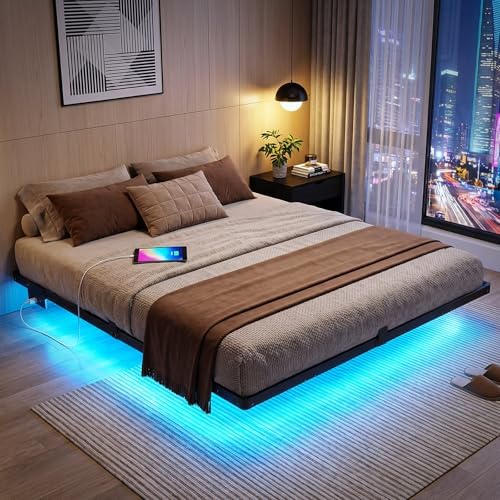 Liians King Floating Bed Frame by LIIANS