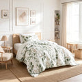 Lightweight Seersucker Botanical Comforter Set Twin Size, 2 Pieces Reversible by REGENCYHEIGHTS