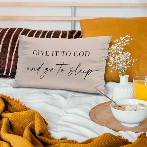 Knibeo Give It to God and Go to Sleep, Decorative Pillows Cover - Image 4