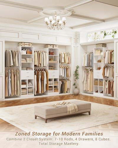 Besiost Small Closet System 3.2-6.8FT Closet Organizer - Image 7