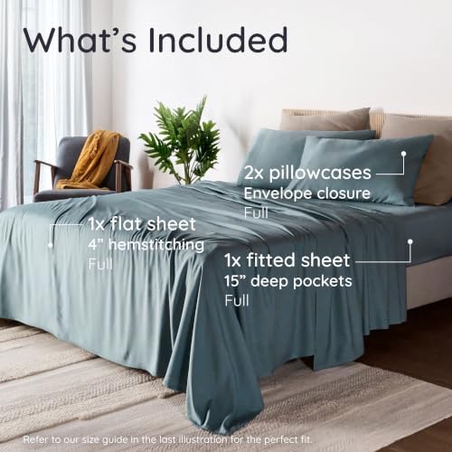 Bambaw 100% Viscose Derived from Bamboo Bed Sheets Full Size Set – 4pcs - Image 2