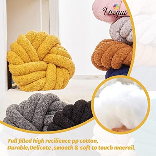 Knot Pillows, 14 Inch Decorative Throw Pillows Round Pillows Cushion, Soft - Image 3