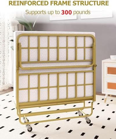 Ferlizer Twin Folding Bed with Mattress 38" – Comfort Guest Cot - Image 4