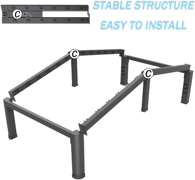 FUIOBYVV 18 Inch Twin XL Bed Frame with Rounded Corner and Headboard Hole Mattress Retainers 3500 LBS Metal Heavy Duty Steel Slats Support No Box Spring Needed Platform Noise Free Easy Assembly