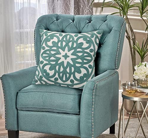Alysheer Embroidered Decorative Throw Pillow Cover 18x18 inch - Image 4
