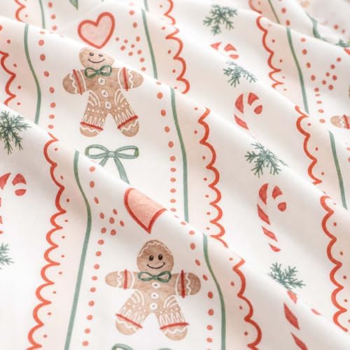 Nayoroom Christmas Comforter Set Queen Gingerbread Bow Holiday Bedding - Image 6