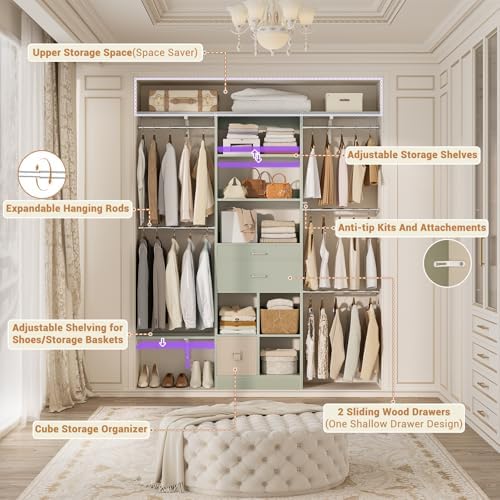 Small Closet System - 5FT Closet Organizer System - Image 2