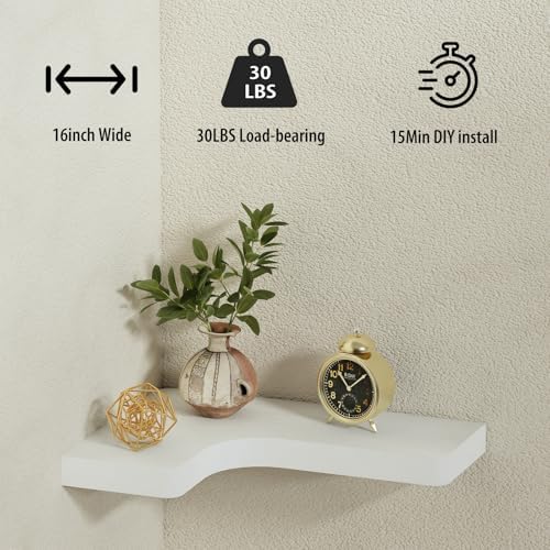Corner Floating Shelves Wall Mount Shelf Solid Wood - Image 5