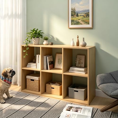 6 Cube Shelf with Anti-Tipping Kits + Reversible Open Back Bookcase - Image 2