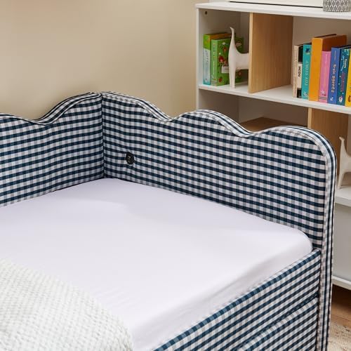 KEIKI Twin Size Upholstery Gingham Daybed - Image 7