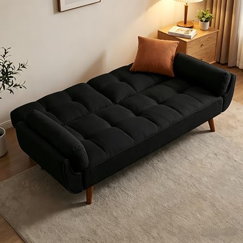 Convertible Velvet Futon Couch Bed - Image 7
